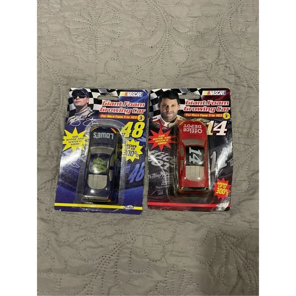 NASCAR Bundle of 2 Growing Foam Cars New Y2K